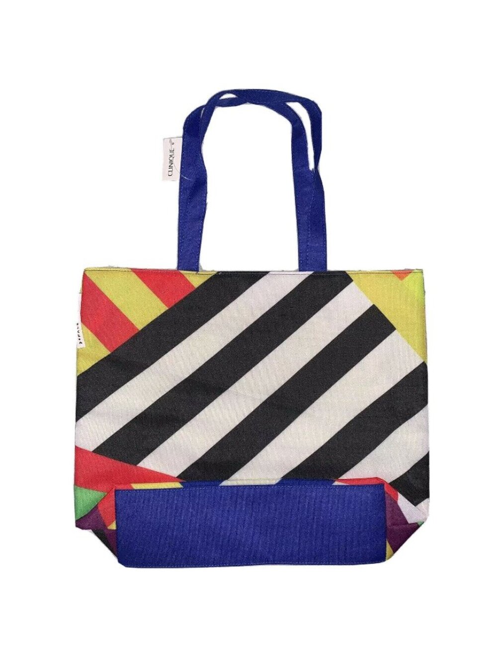 Clinique x Donald Robertson Reusable Shopper Tote Bag Multi Color Rare Pattern
